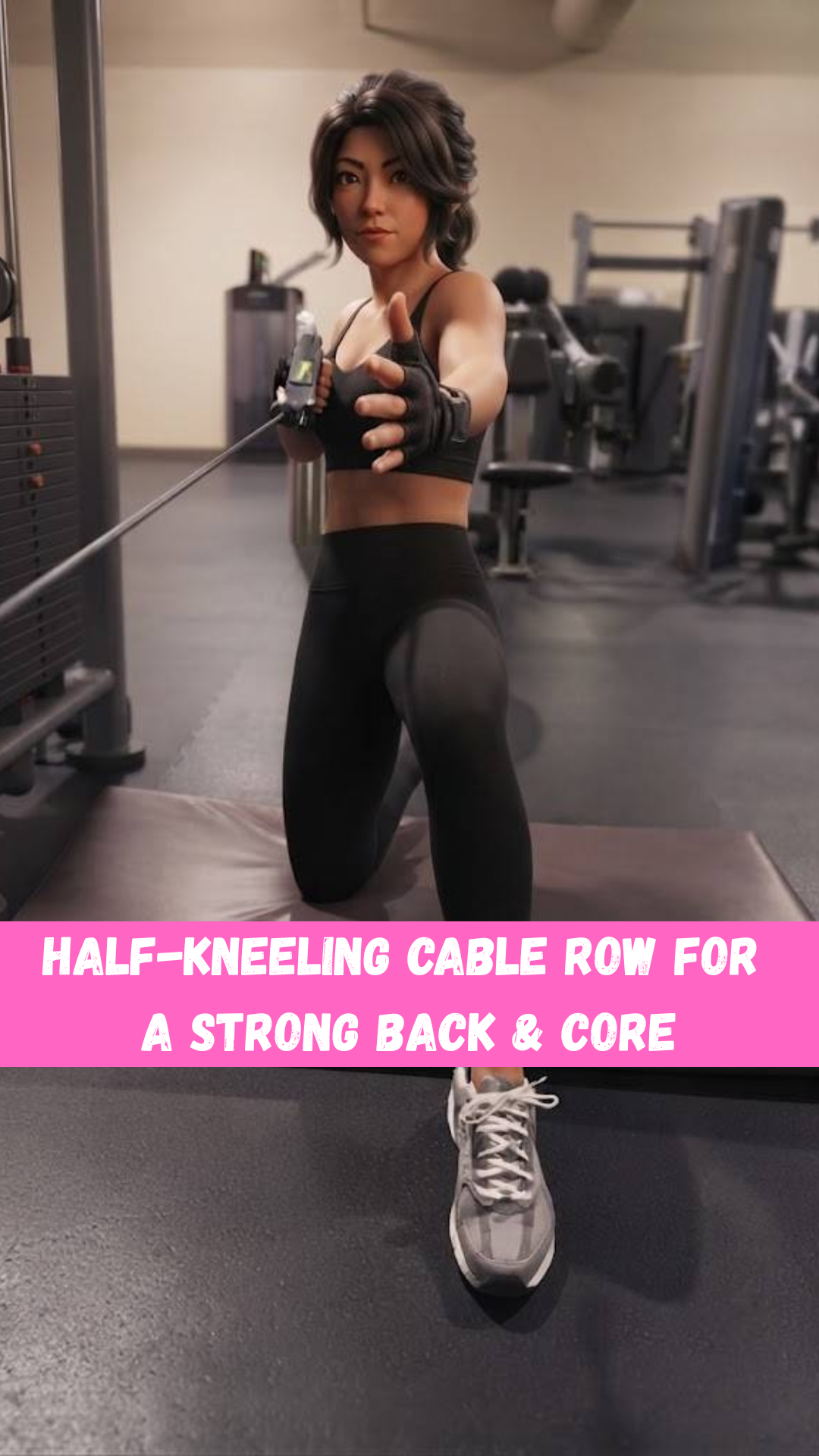 Half-Kneeling Cable Row for a Strong Back & Core